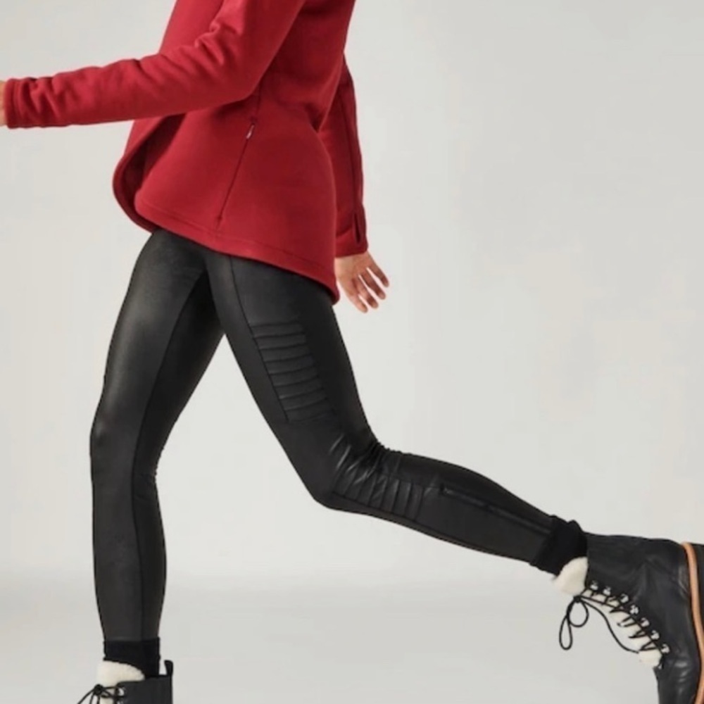 Athleta Delancey Gleam Moto Tight 3X Black NWT